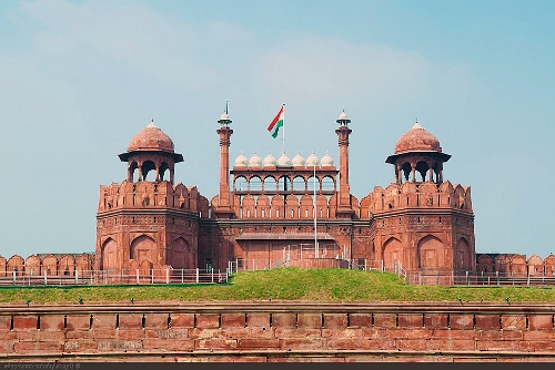 red fort delhi india